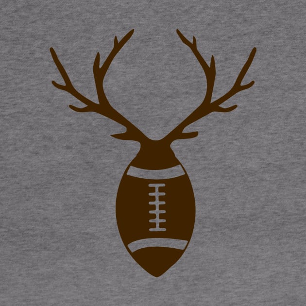 Christmas Football With Reindeer Antlers by StacysCellar